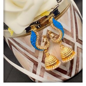 Peacock 🦚 jhumkas, earrings